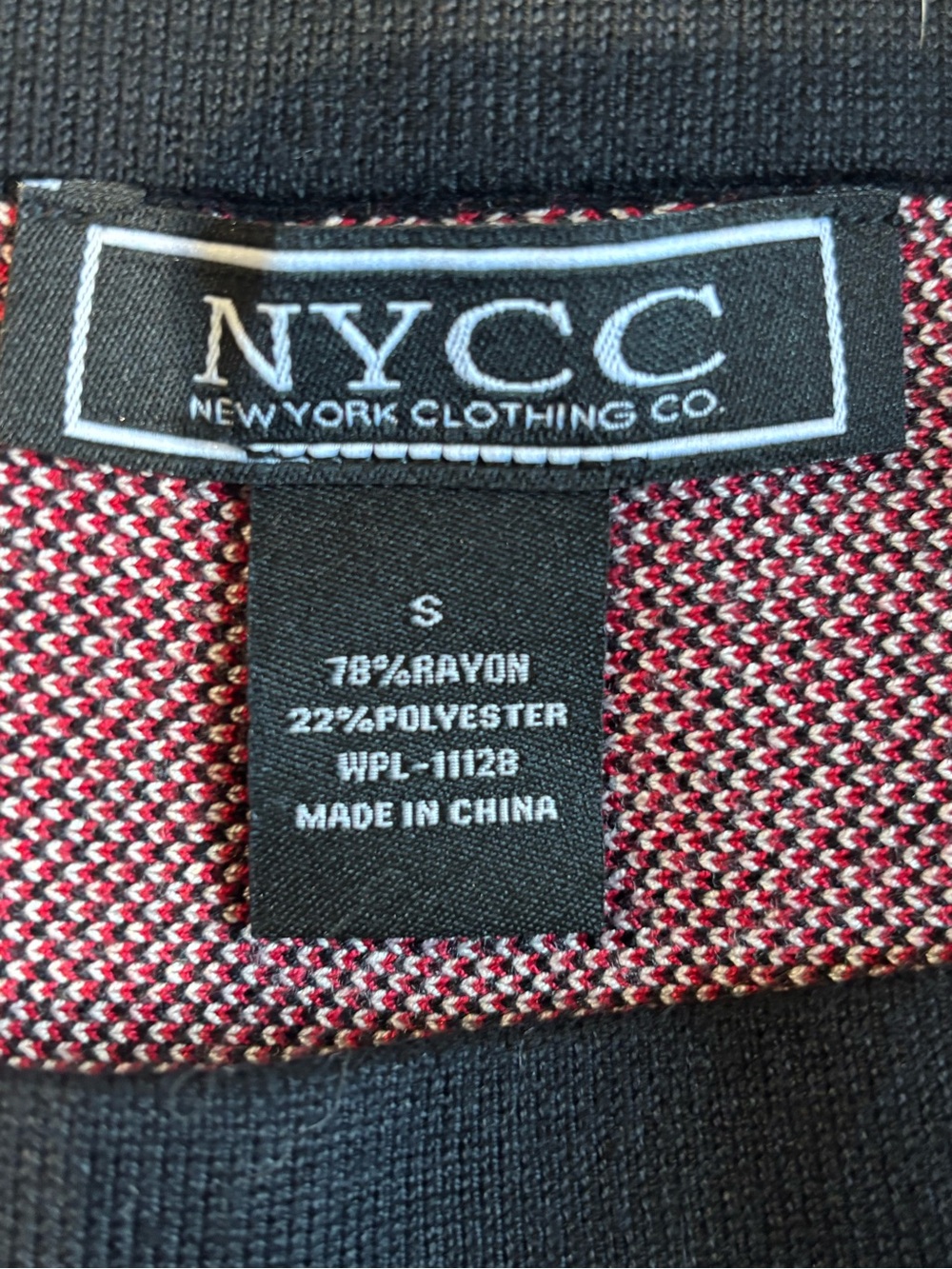 NYCC Black A-Line Skirt with Red & White Geo Border - Picture 2 of 2